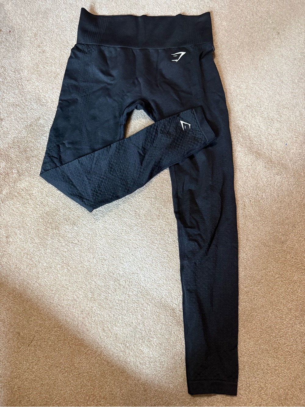 Gymshark Black High-Waist Seamless Leggings with Logo